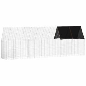 Kippenhok 2 pcs Zilver 600 x 100 x 210 cm Gegalvaniseerd staal