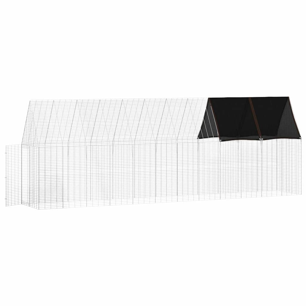 Kippenhok 2 pcs Zilver 600 x 100 x 210 cm Gegalvaniseerd staal - Afbeelding 5