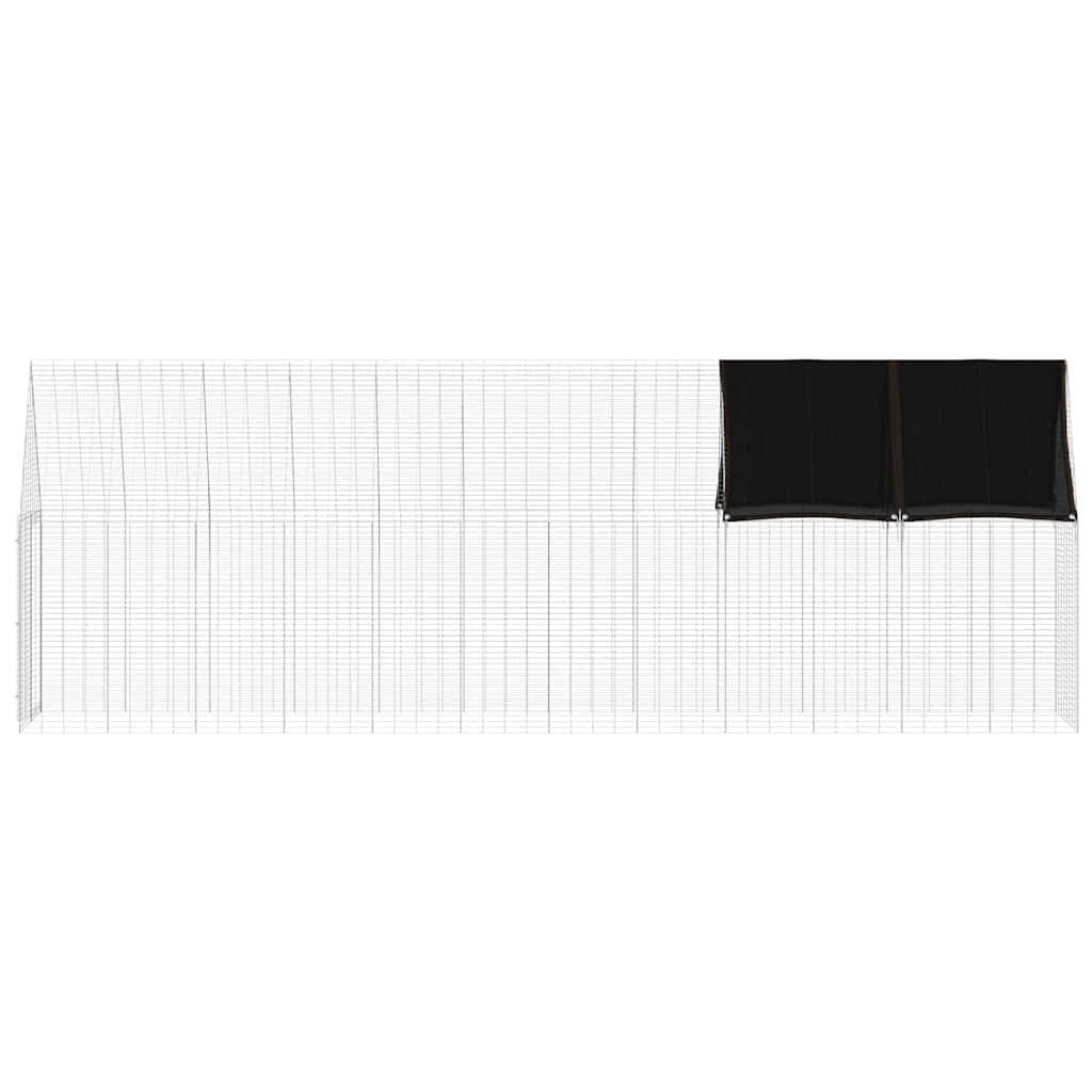 Kippenhok 2 pcs Zilver 600 x 100 x 210 cm Gegalvaniseerd staal - Afbeelding 7