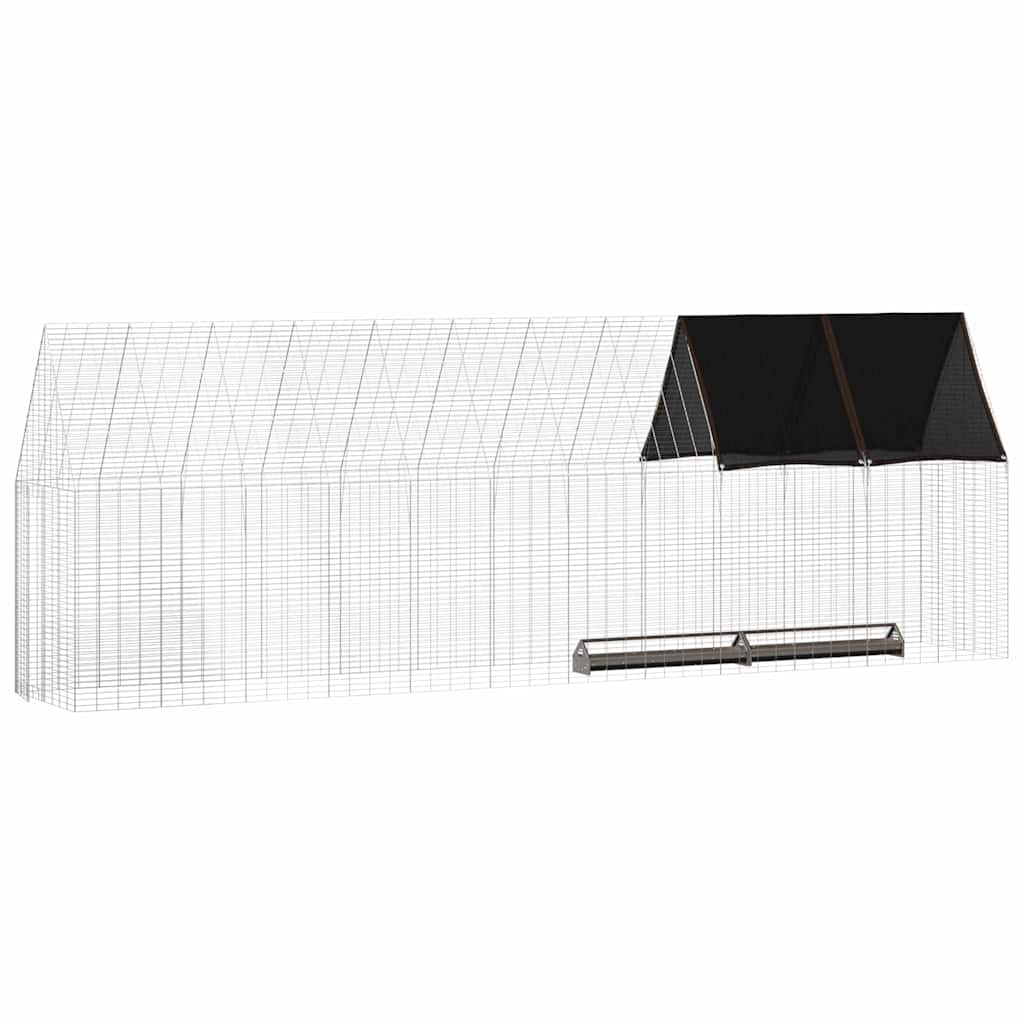 Kippenhok 2 pcs Zilver 600 x 100 x 210 cm Gegalvaniseerd staal - Afbeelding 2