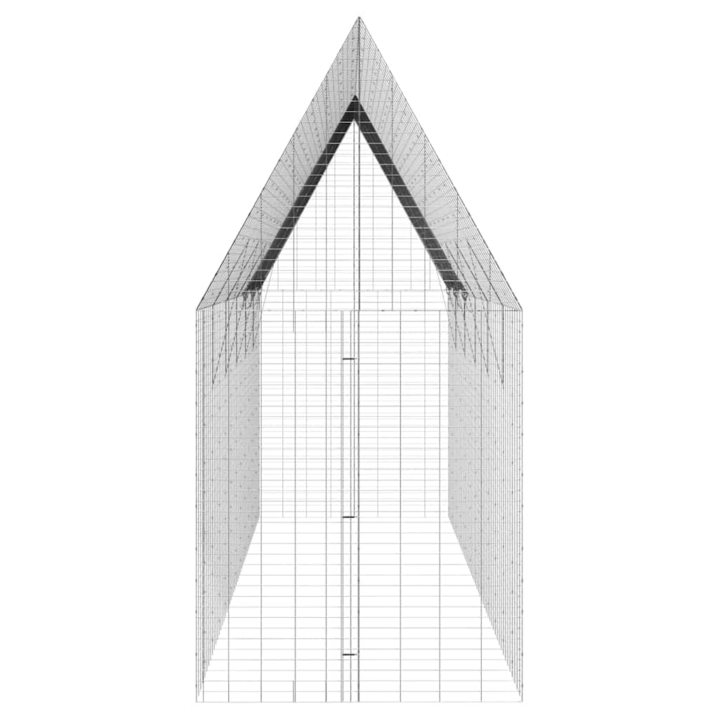 Kippenhok 2 pcs Zilver 600 x 100 x 210 cm Gegalvaniseerd staal - Afbeelding 8