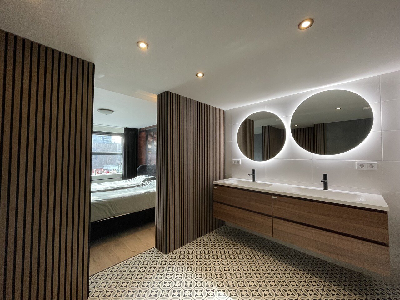 260x60 cm NEW WALNOOT Eiken akoestische wand panelen lattenwand met Vilt - Afbeelding 2