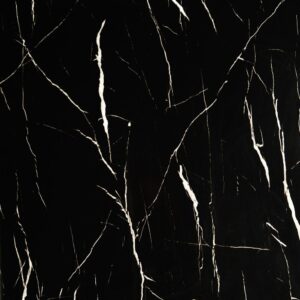 120x280x0,3 cm - PVC Wandpaneel Black Marmour / Zwart Hoogglans
