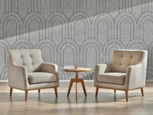 OPPIO Viltpaneel Licht Grijs - BAROK - 280x60 cm - Brandvertragend & Geluiddempend