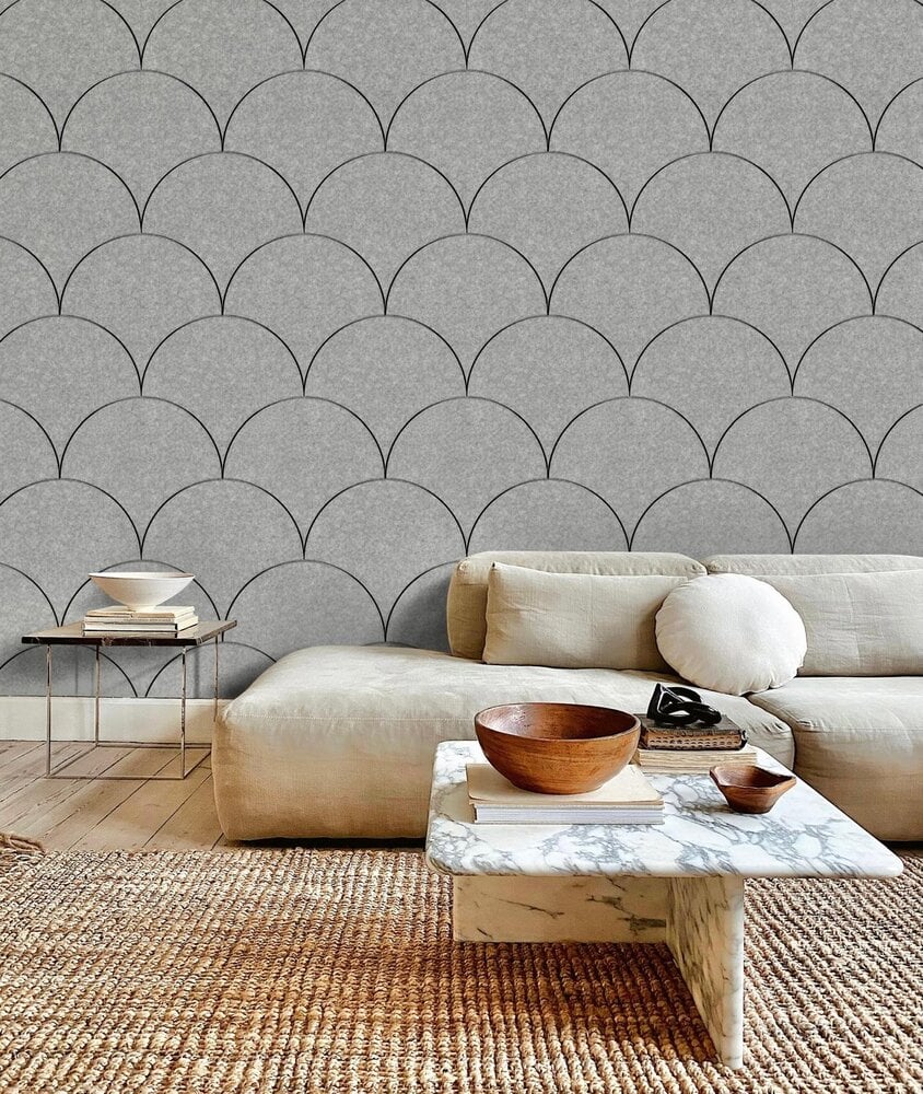 OPPIO Viltpaneel Licht Grijs - SCHRUB - 280x56 cm - Brandvertragend & Geluiddempend - Afbeelding 2
