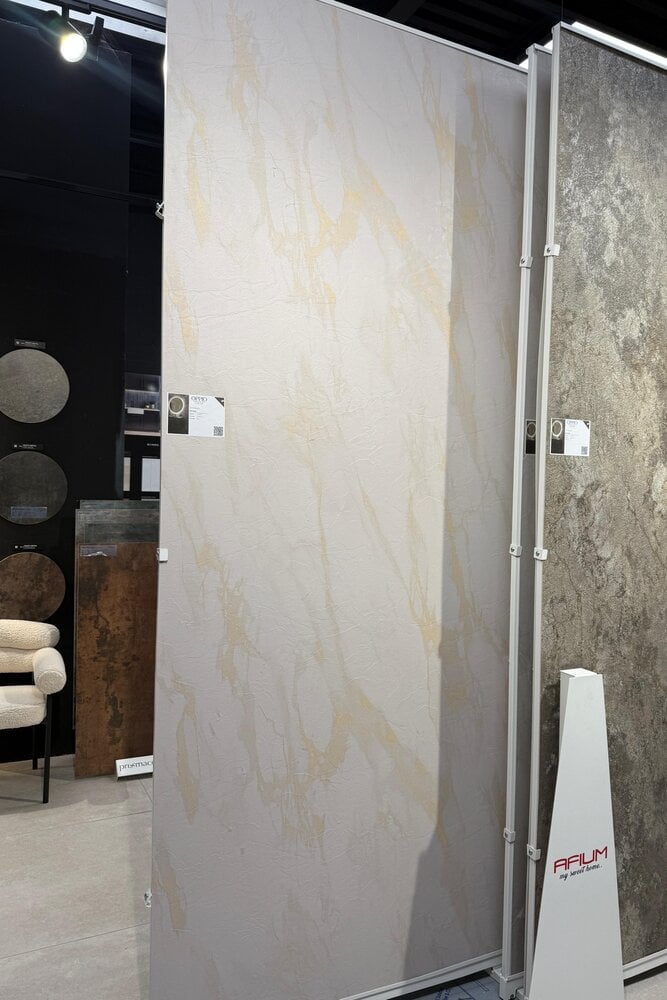 120x280x0,3 cm - PVC Wandpaneel SLATE BEIGE - MAT - Afbeelding 2